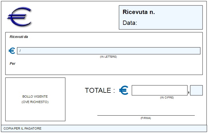 Stampa Ricevute Generiche - Software per stampare ricevute di pagamento  generiche, archiviare i dati dei pagatori e riepilogare gli incassi  percepiti