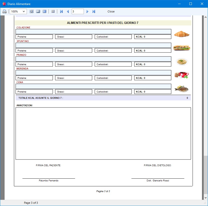 Studio Dietologico Pro Software Rivolto Ad Ambulatori Di Dietologia Per Gestire Anamnesi Nutrizionali Diari Alimentari Appuntamenti Con I Pazienti E L Emissione Di Fatture